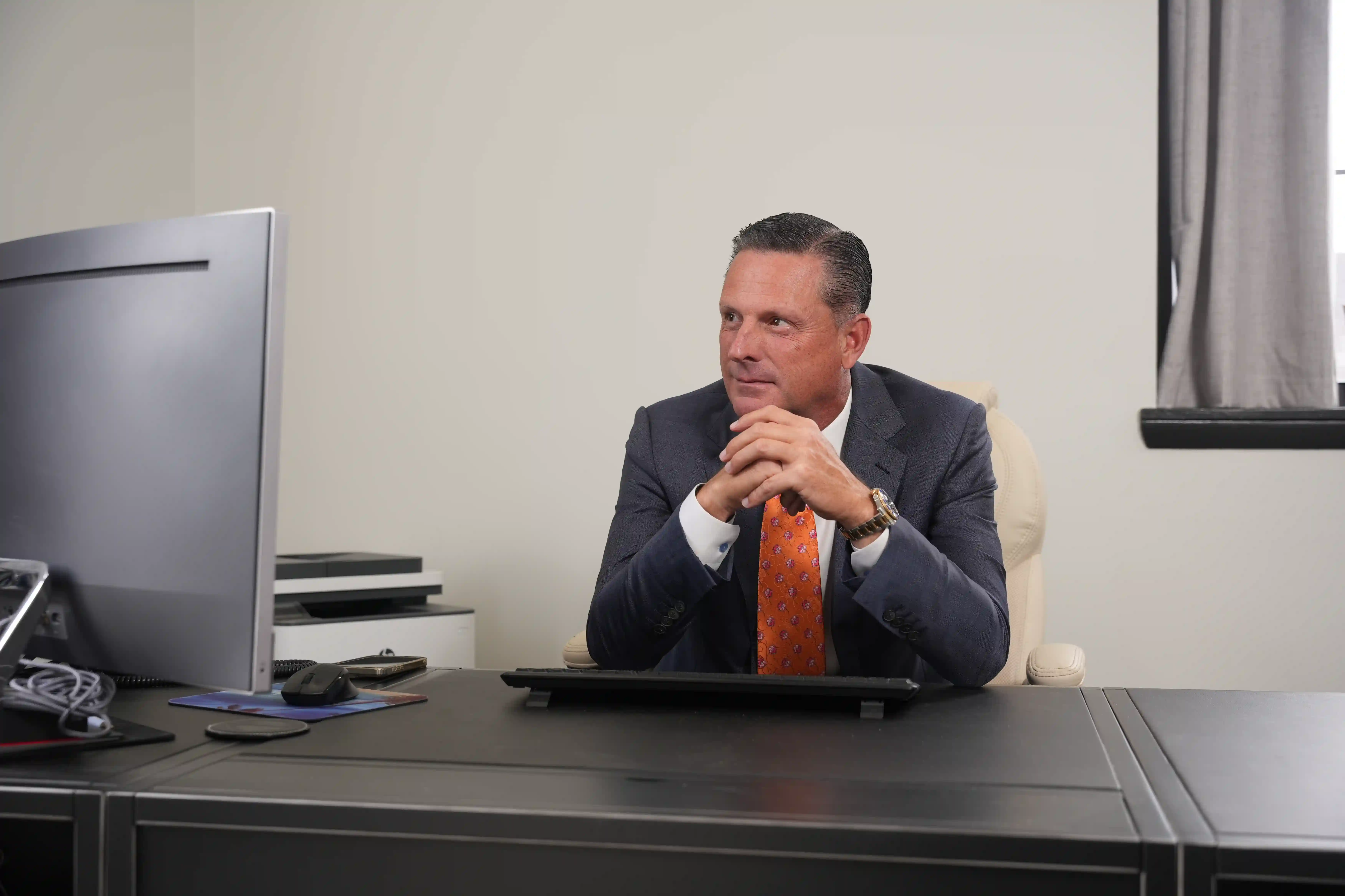 Craig R. Weis, Managing Partner at Faugno Weis Duarte Raso, LLC, at his desk in Hackensack, NJ