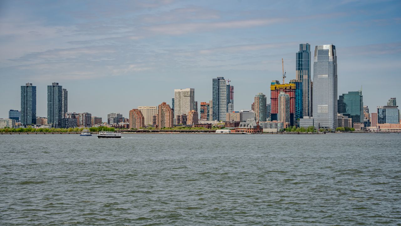 New Jersey skyline over the waterfront